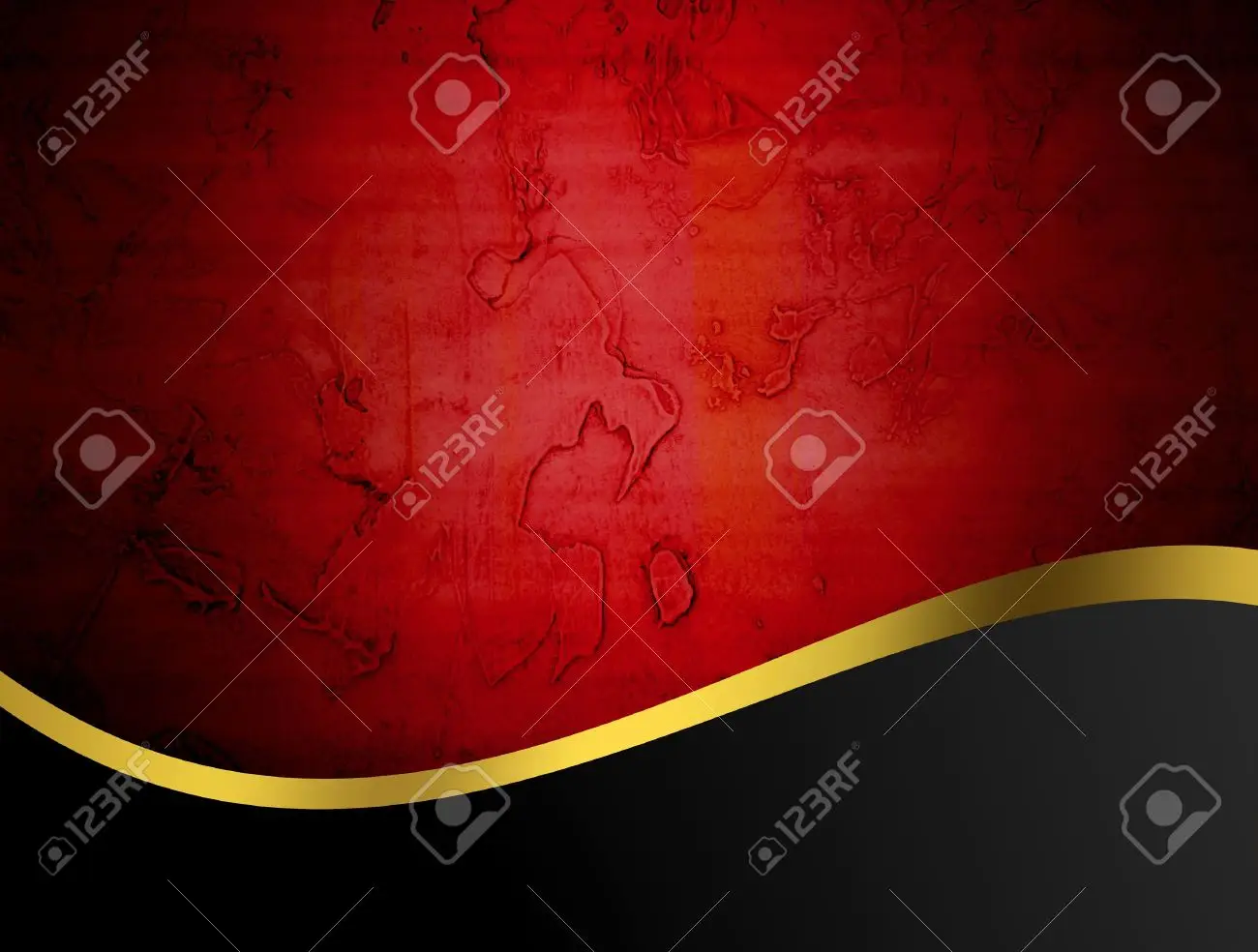 Red, Gold And Black Abstract