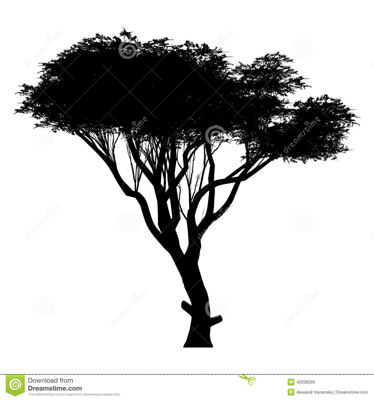 acacia-tree-silhouette-white- ...