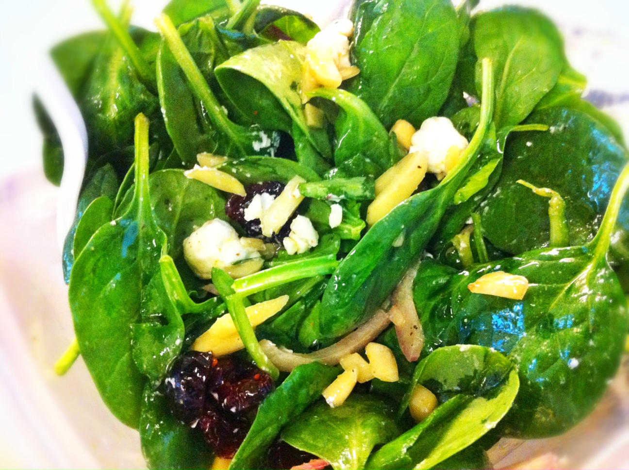 Spinach Salad with Almonds,