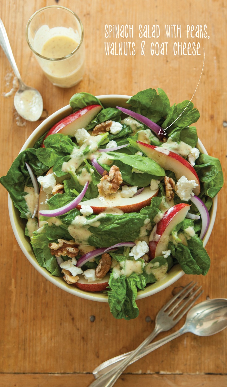 SPINACH SALAD W/ PEARS,
