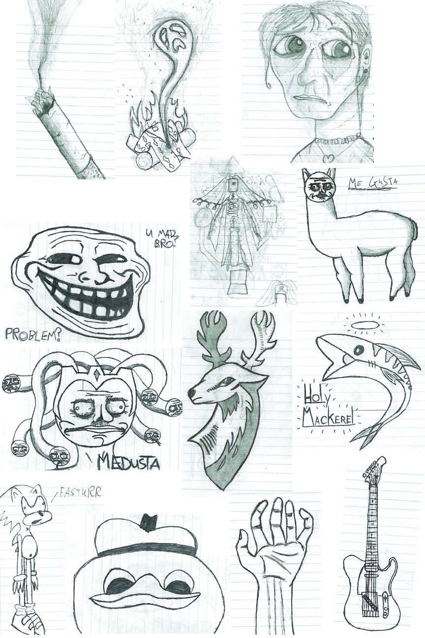 I scanned the various doodles