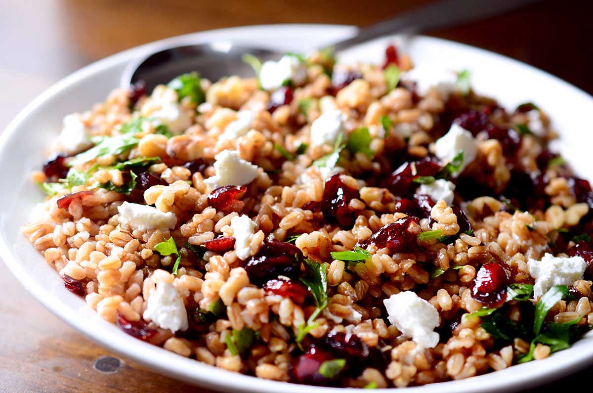 Farro, Cranberry and Goat