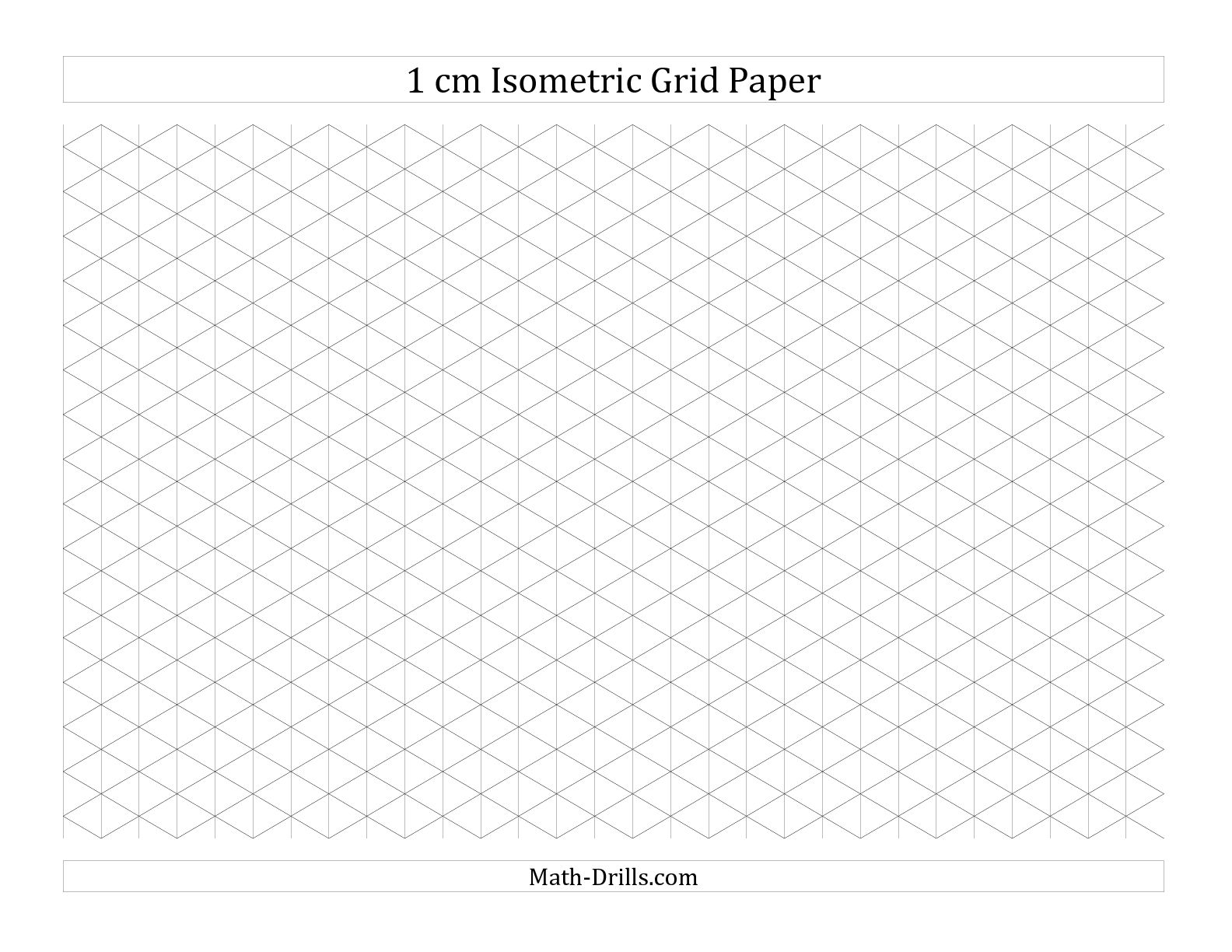 Isometric Grid Paper Landscape