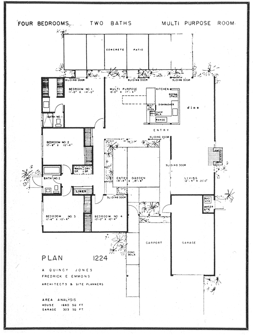 Eichler floor plan 1224