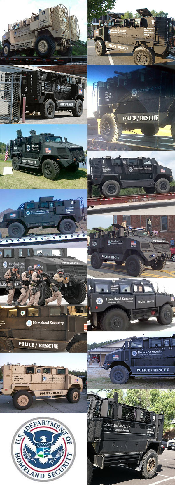 DHS MRAP Armored Vehicles