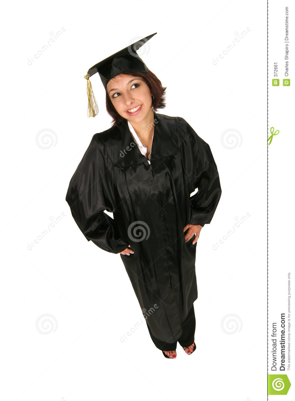 Girl in cap and gown