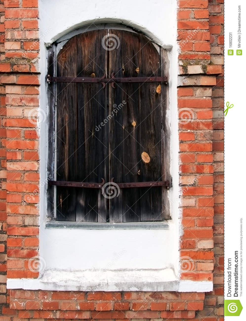 Vintage European wooden window
