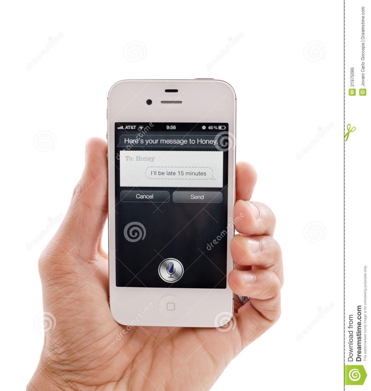 White iPhone 4s Siri Text